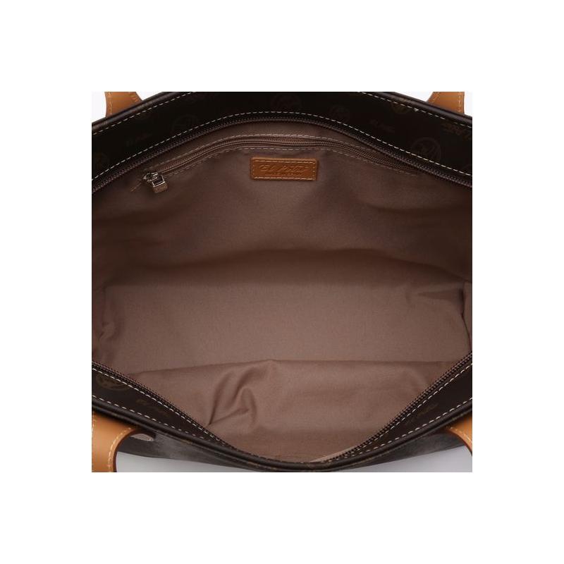 El potro Bolso Tote mujer en lona y piel vacuno color marrón - Lona Descuentos del mes
