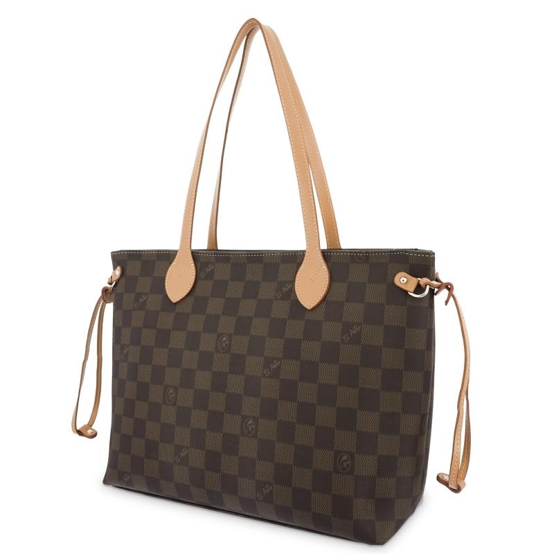 El potro Bolso cesta tote chess marrón-El Potro Última moda