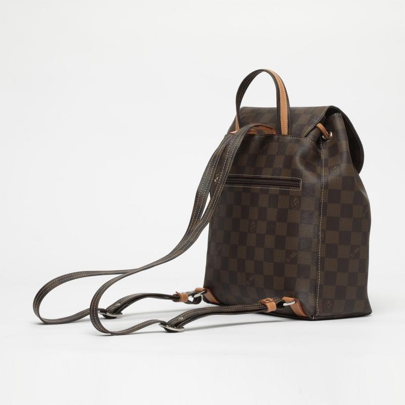 El potro Mochila solapa chess marrón-El Potro Rebajas de fin de temporada