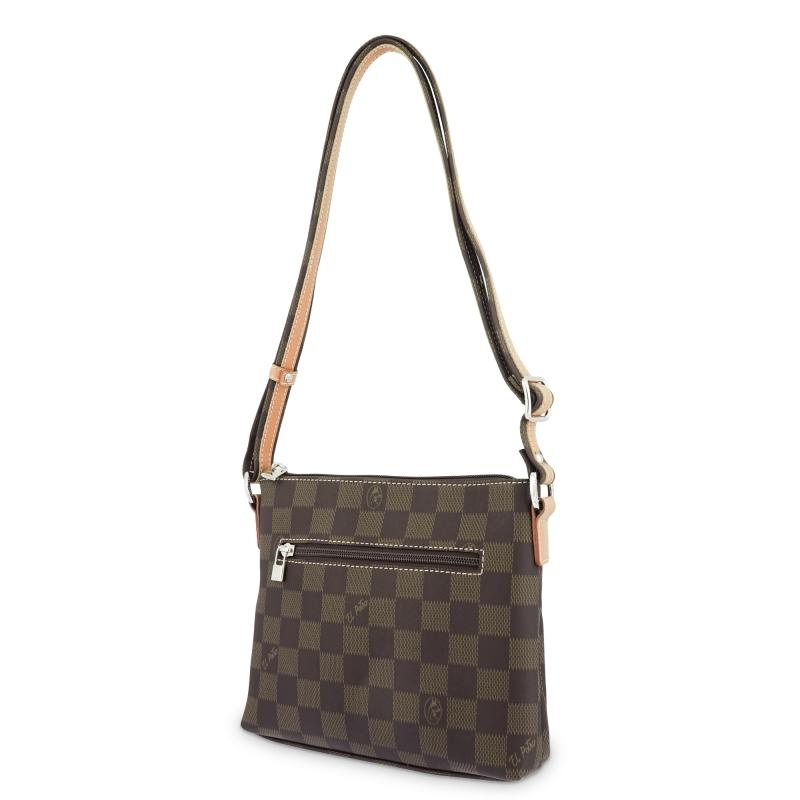 El potro Bolso Bandolera pequeño mujer en lona color marrón-Chess Outlet online