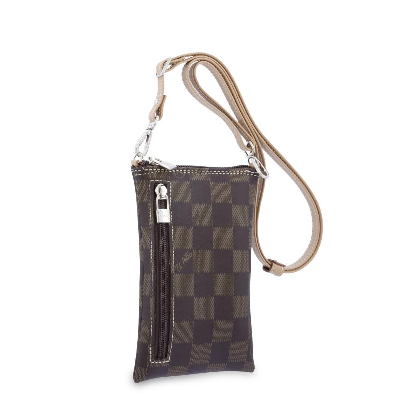 El potro Bolso bandolera funda móvil chess marrón -El Potro Ofertas