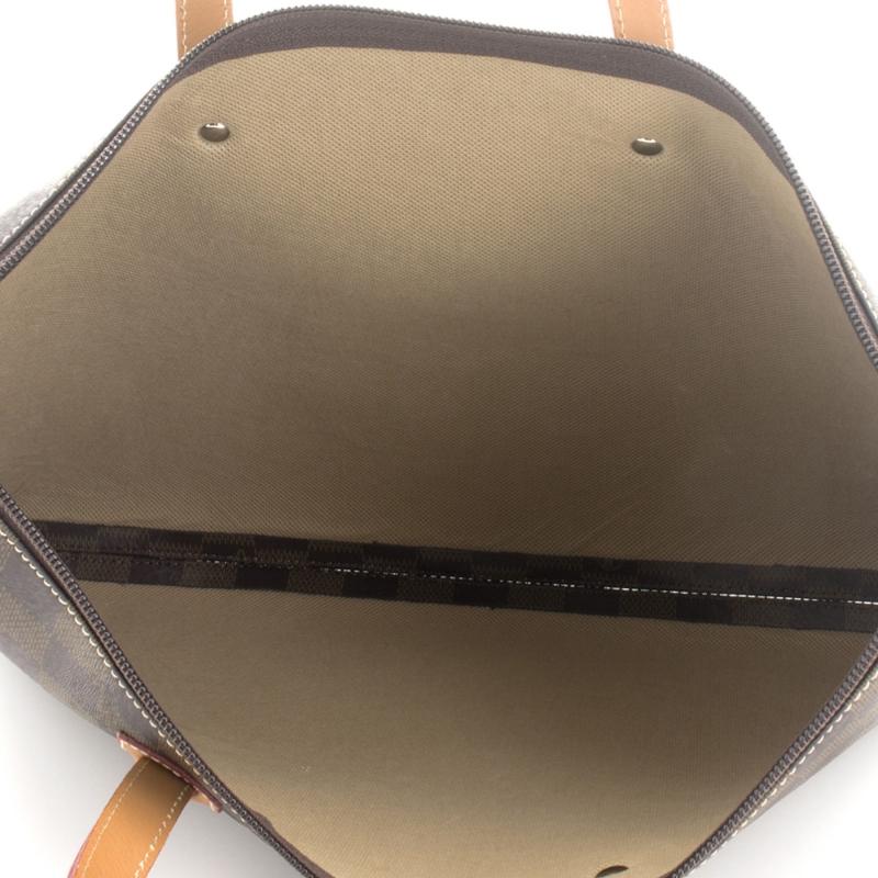 El potro Bolso Carpeta Maletín mujer en lona y piel vacuno color marróm - Chess Venta caliente