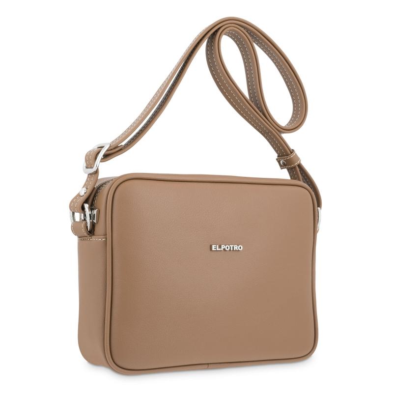 El potro Bolso bandolera pequeña mujer en lona color cuero-Angula Rebajas top