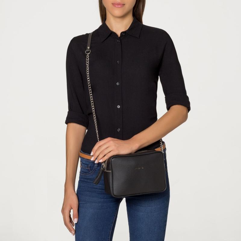 El potro Bolso Bandolera mujer en lona color negro - Angula Superdescuento