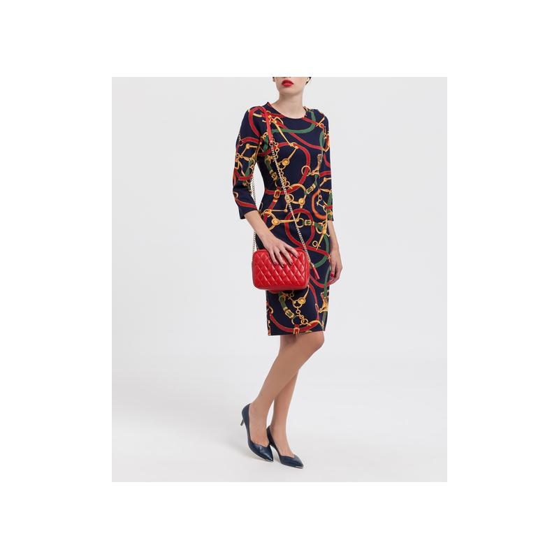 El potro Bolso Bandolera mujer en piel vacuno color rojo - Piel Grandes descuentos