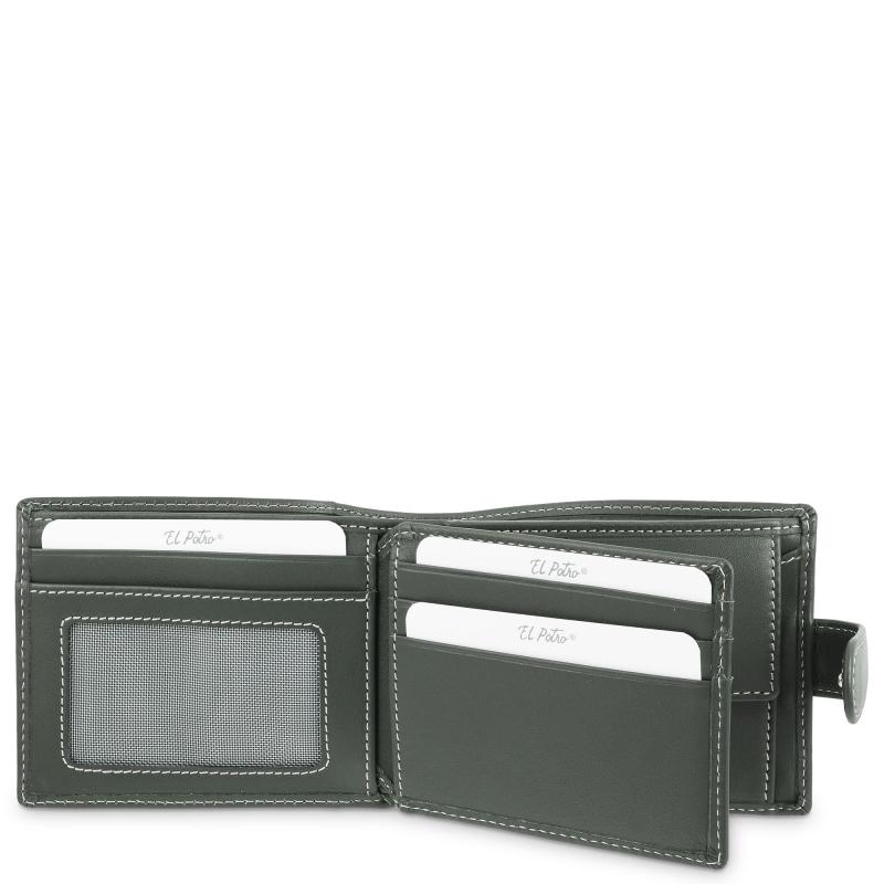 El potro Cartera monedero interior de hombre en piel vacuno verde urban-E L P O T R O Ventas relámpago