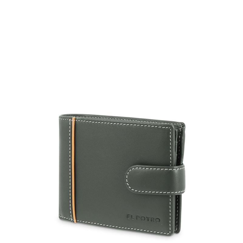 El potro Cartera monedero interior de hombre en piel vacuno verde urban-E L P O T R O Ventas relámpago