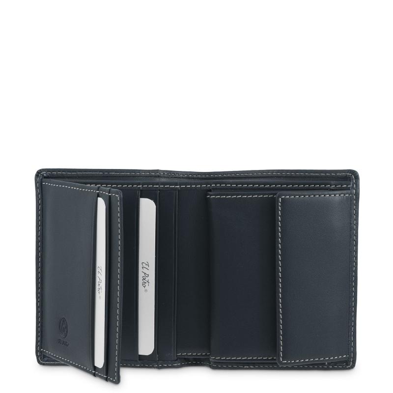 El potro Cartera monedero interior de hombre en piel vacuno azul Urban-E L P O T R O Descuento
