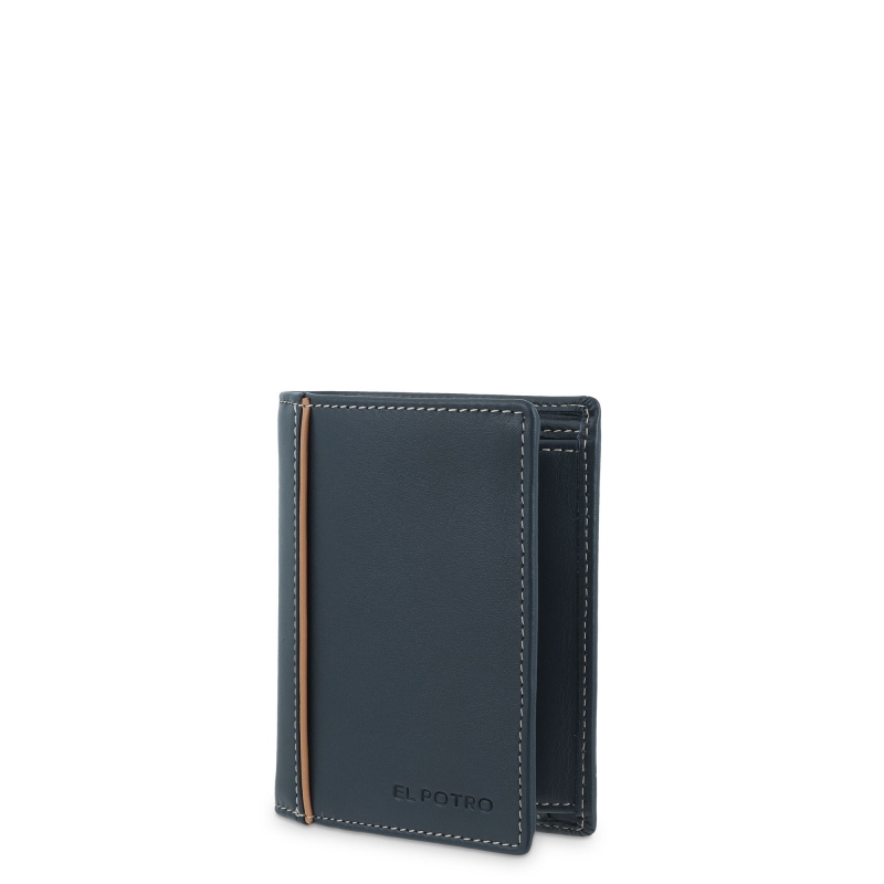 El potro Cartera monedero interior de hombre en piel vacuno azul Urban-E L P O T R O Descuento