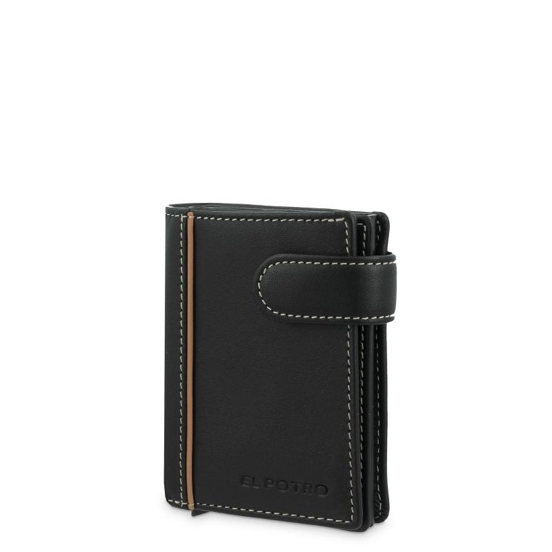 El potro Tarjetero protector en piel vacuno color negro Urban-E L P O T R O Tienda