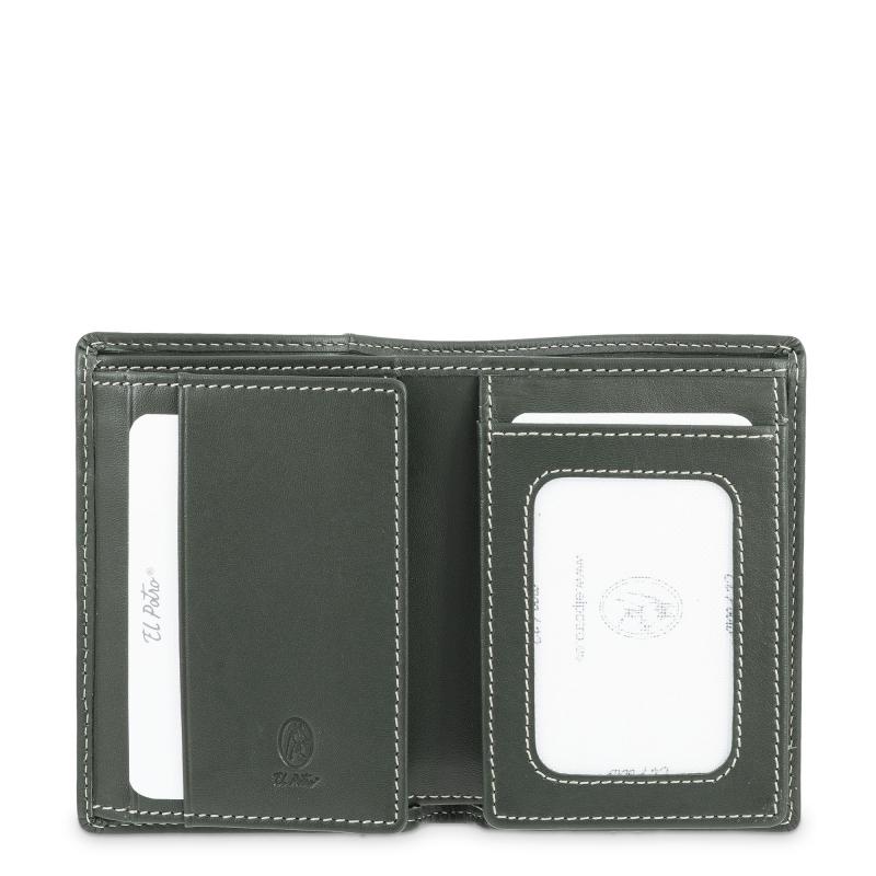 El potro Cartera tarjetero de hombre en piel vacuno verde Urban-E L P O T R O Oferta especial