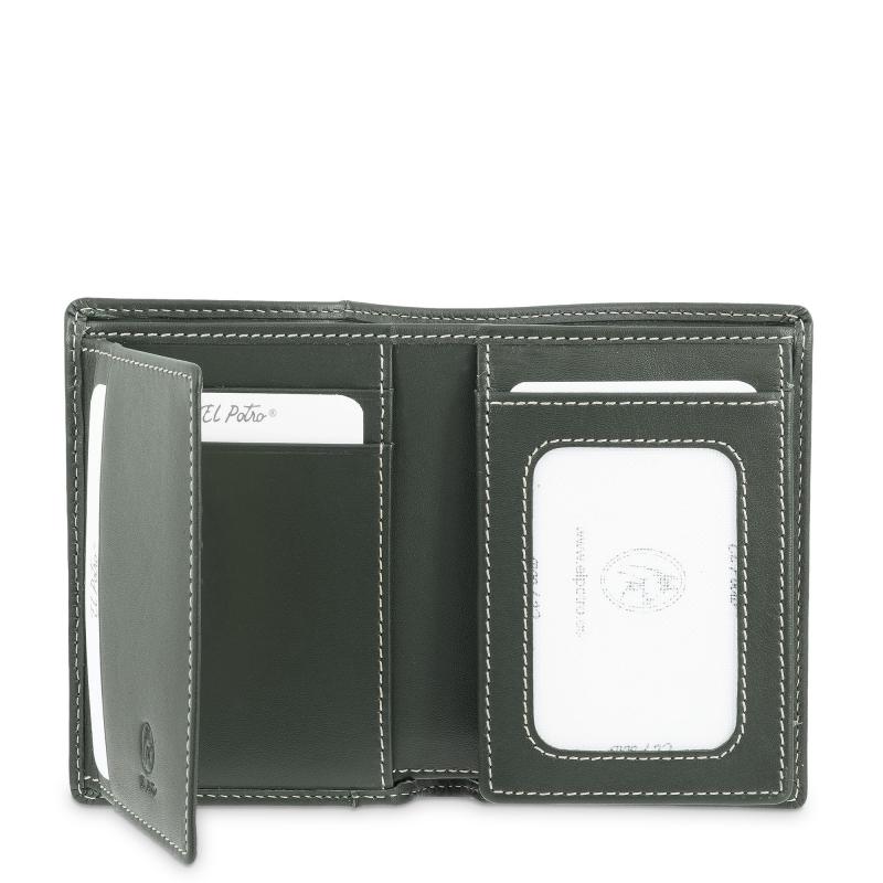 El potro Cartera tarjetero de hombre en piel vacuno verde Urban-E L P O T R O Oferta especial