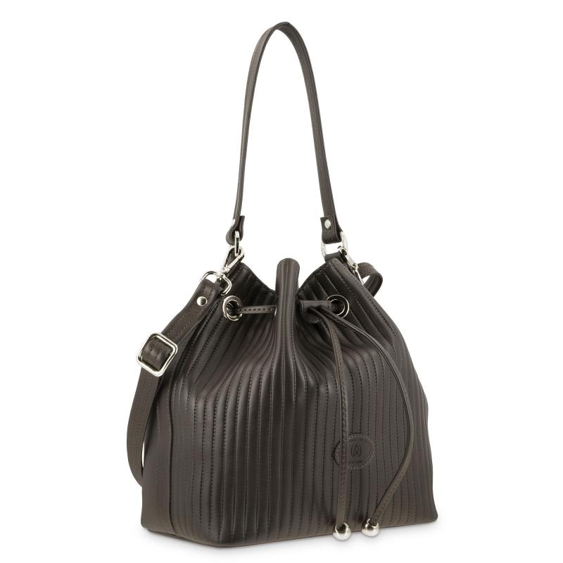 El potro Bolso saco mujer en piel vacuno color marrón- Cromo ÚLTIMAS EDICIONES