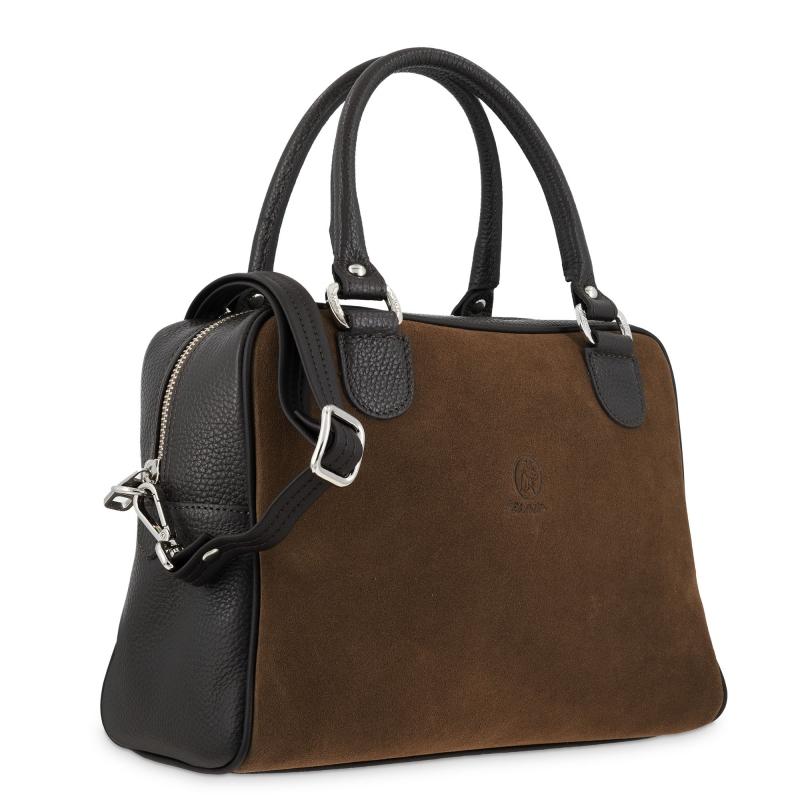 El potro Bolso Bowling mujer en piel vacuno color castaño/marrón - Natural Solo hoy
