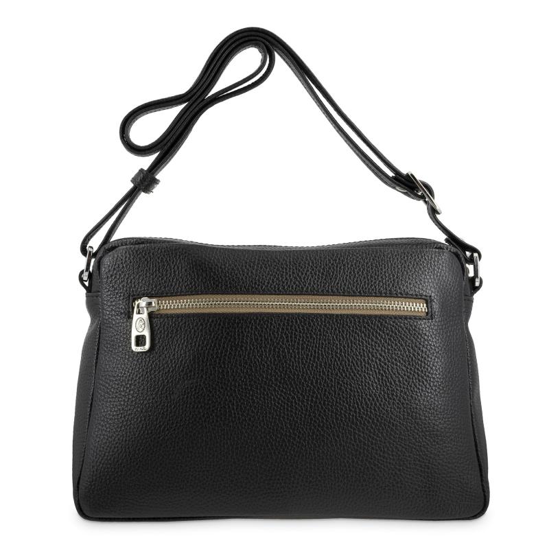 El potro Bolso Bandolera mujer en piel vacuno color topo/negro -Natural Solo queda un día