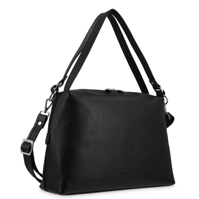 El potro Bolso hobo carry all grande piel vacuno color negro-Floater Grandes descuentos