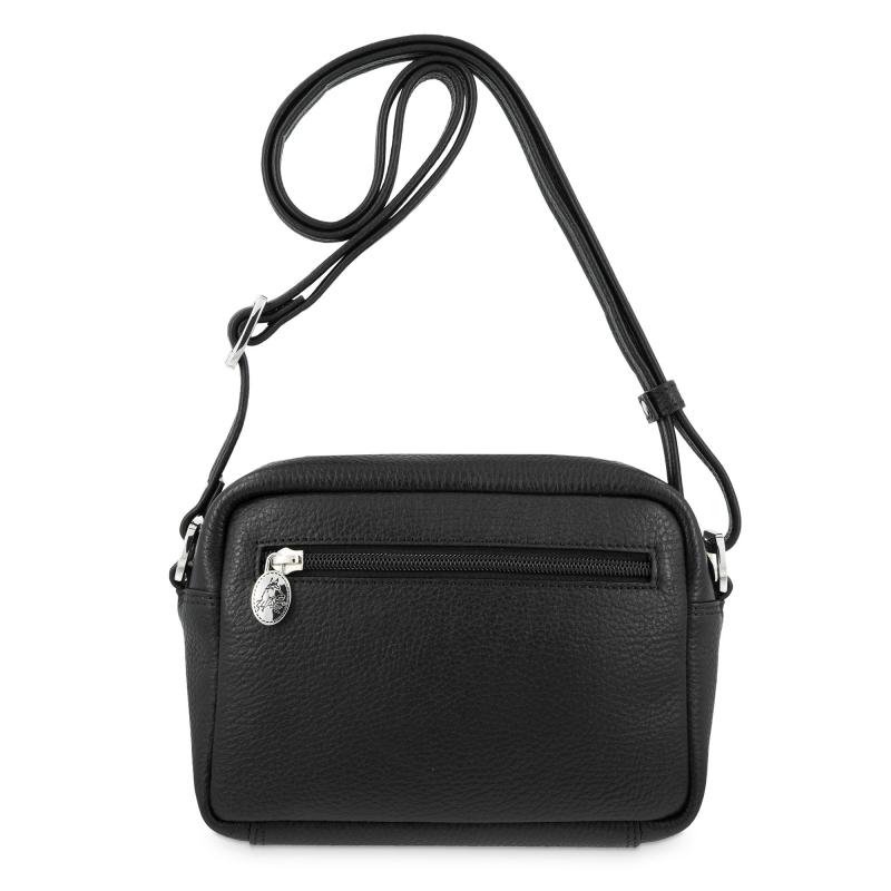 El potro Bolso bandolera pequeño con cremallera en piel vacuno color negro - Floater Liquidación
