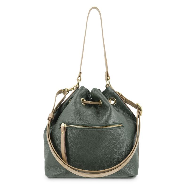 El potro Bolso Saco mujer en piel vacuno color verde - Oasis Ofertas especiales