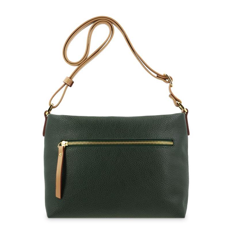 El potro Bolso bandolera de mujer en piel vacuno color verde - Oasis Rebajas de fin de temporada