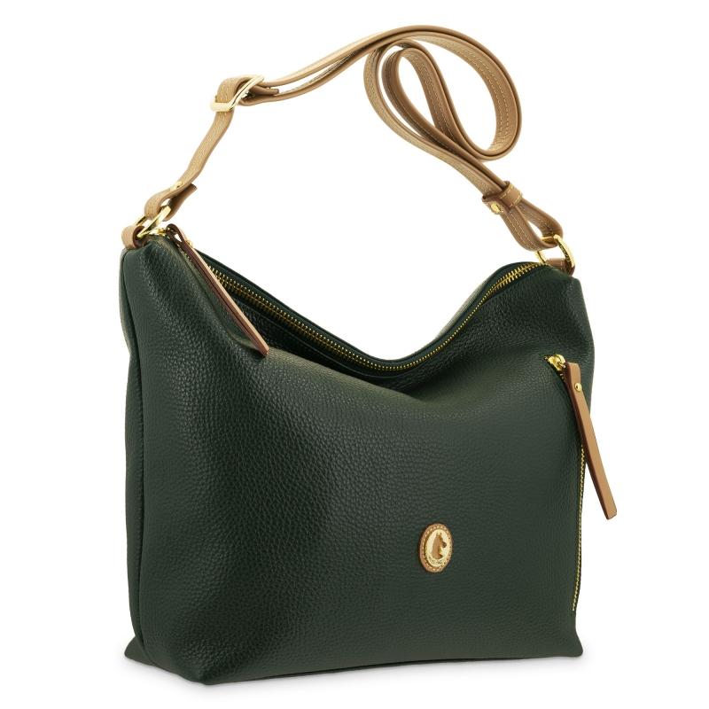 El potro Bolso Hobo de mujer en piel vacuno color verde - Oasis Precio ultrabajo