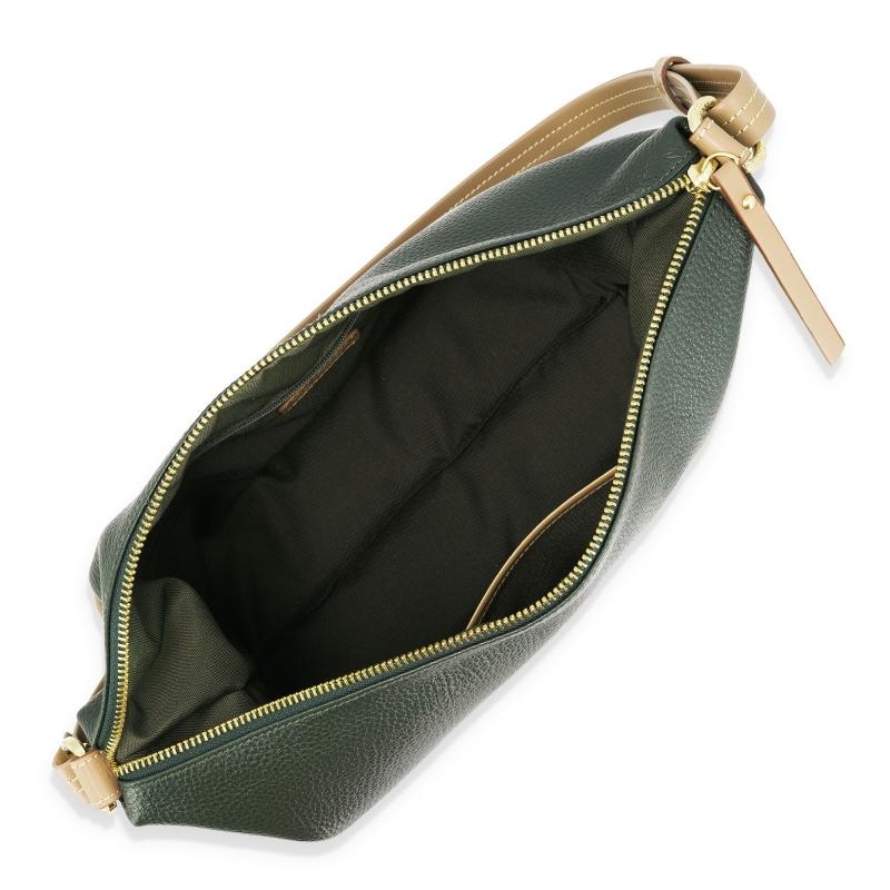 El potro Bolso Hobo de mujer en piel vacuno color verde - Oasis Precio ultrabajo