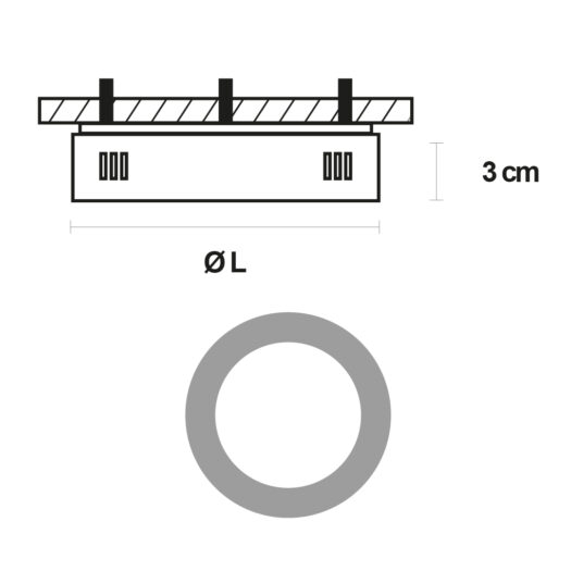 Els banys Downlight LED de Superficie Redondo Grandes ahorros