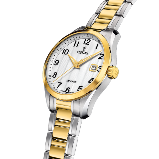 Festina RELOJ FESTINA SWISS SWISS MADE F20027/1 BLANCO CORREA DE ACERO INOXIDABLE 316L HOMBRE Rebajas de fin de temporada