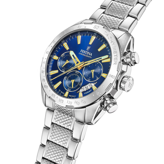Festina RELOJ FESTINA TIMELESS CHRONOGRAPH F20668/2 AZUL CORREA DE ACERO INOXIDABLE 316L HOMBRE Libre de impuestos