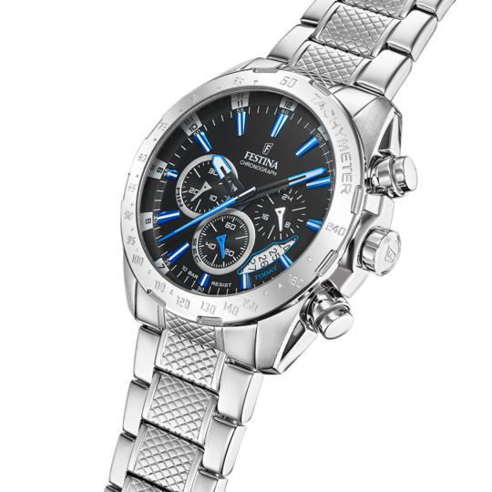 Festina RELOJ FESTINA TIMELESS CHRONOGRAPH F20668/6 NEGRO CORREA DE ACERO INOXIDABLE 316L HOMBRE Descuento por venta flash