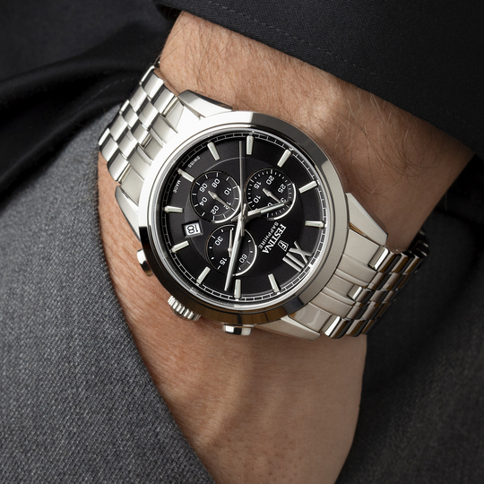 Festina RELOJ FESTINA SWISS MADE CHRONO SWISS MADE F20040/4 NEGRO CORREA DE ACERO INOXIDABLE 316L HOMBRE Ventas relámpago