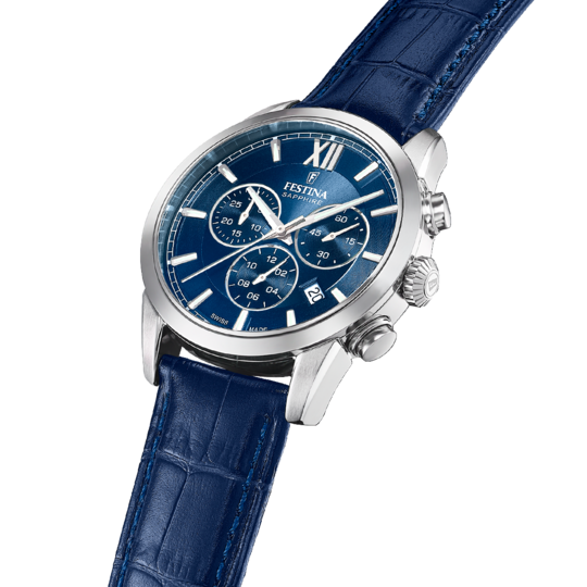 Festina RELOJ FESTINA SWISS MADE CHRONO SWISS MADE F20041/2 AZUL CORREA DE CUERO HOMBRE Tienda
