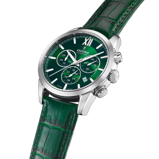 Festina RELOJ FESTINA SWISS MADE CHRONO SWISS MADE F20041/3 VERDE CORREA DE CUERO HOMBRE Tienda