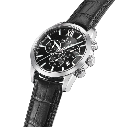 Festina RELOJ FESTINA SWISS MADE CHRONO SWISS MADE F20041/4 NEGRO CORREA DE CUERO HOMBRE Liquidación