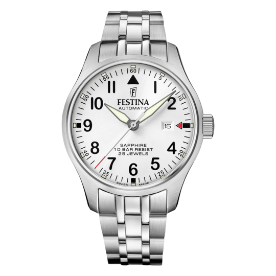 Festina RELOJ FESTINA SWISS MADE AUTOMATIC F20151/A PLATEADO CORREA DE ACERO INOXIDABLE 316L HOMBRE ÚLTIMAS EDICIONES