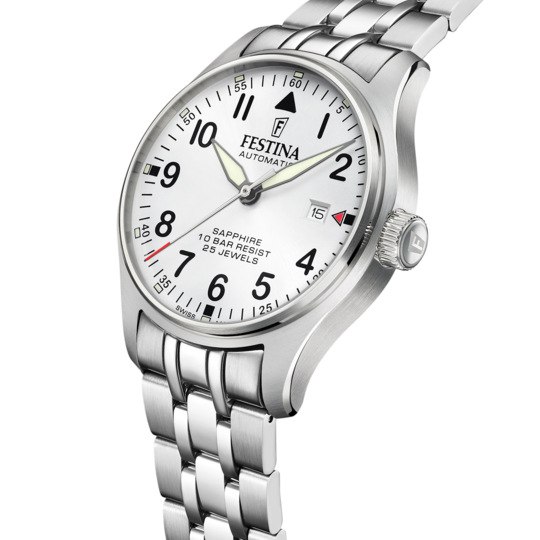 Festina RELOJ FESTINA SWISS MADE AUTOMATIC F20151/A PLATEADO CORREA DE ACERO INOXIDABLE 316L HOMBRE ÚLTIMAS EDICIONES