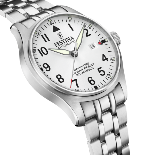 Festina RELOJ FESTINA SWISS MADE AUTOMATIC F20151/A PLATEADO CORREA DE ACERO INOXIDABLE 316L HOMBRE ÚLTIMAS EDICIONES