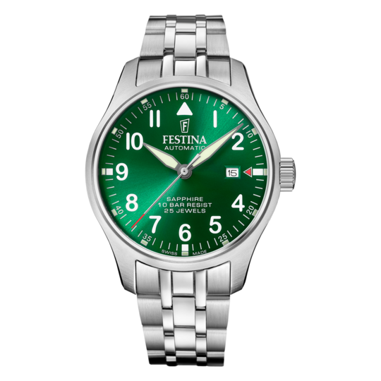 Festina RELOJ FESTINA SWISS MADE AUTOMATIC F20151/B VERDE CORREA DE ACERO INOXIDABLE 316L HOMBRE Últimos 2 días