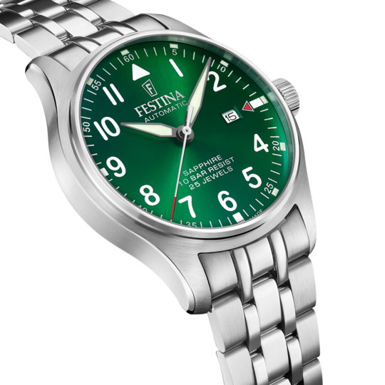 Festina RELOJ FESTINA SWISS MADE AUTOMATIC F20151/B VERDE CORREA DE ACERO INOXIDABLE 316L HOMBRE Últimos 2 días