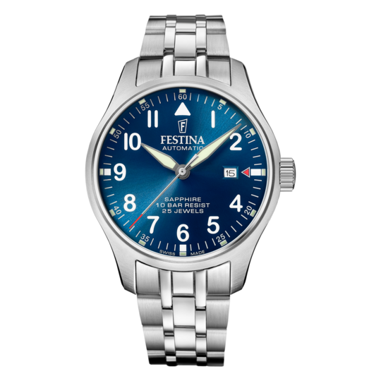 Festina RELOJ FESTINA SWISS MADE AUTOMATIC F20151/C AZUL CORREA DE ACERO INOXIDABLE 316L HOMBRE Último día