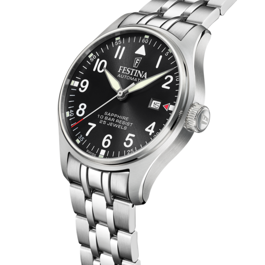 Festina RELOJ FESTINA SWISS MADE AUTOMATIC F20151/D NEGRO CORREA DE ACERO INOXIDABLE 316L HOMBRE Precio de fábrica