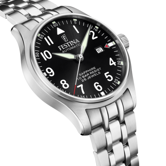 Festina RELOJ FESTINA SWISS MADE AUTOMATIC F20151/D NEGRO CORREA DE ACERO INOXIDABLE 316L HOMBRE Precio de fábrica