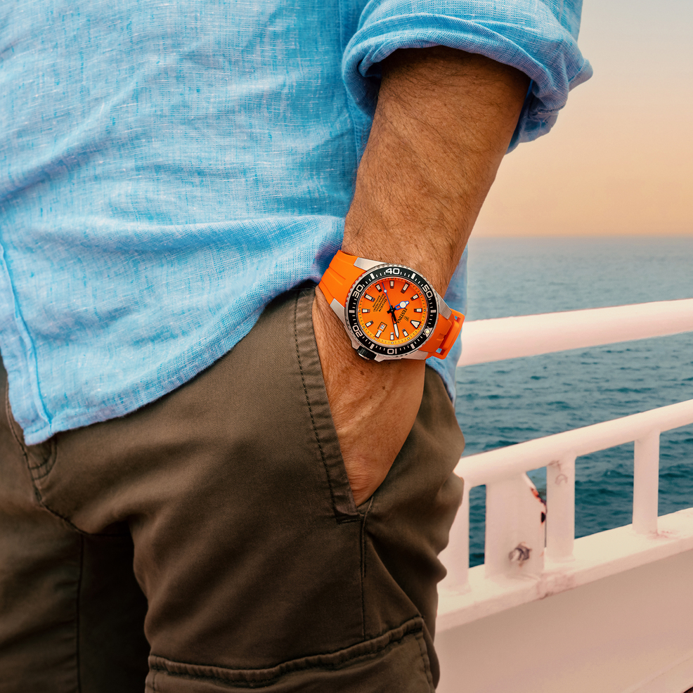 Festina RELOJ FESTINA THE ORIGINALS F20664/4 NARANJA CORREA DE CAUCHO HOMBRE Última moda