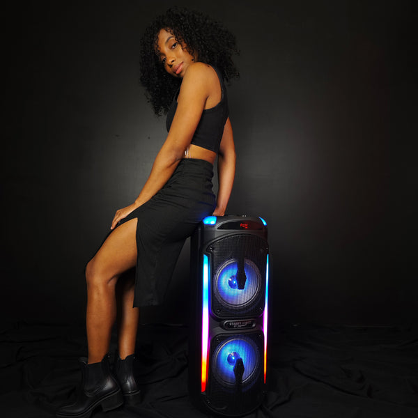 Fussion PBS-2X8002 STARRY NIGHT BAFLE AMPLIFICADO 2X8" 40 000W P.M.P.O Envío gratis