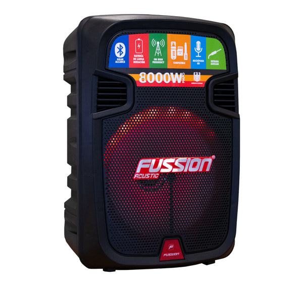 Fussion PBS-12010 Bafle amplificado 12" 8 000W P.M.P.O Oferta especial de fábrica