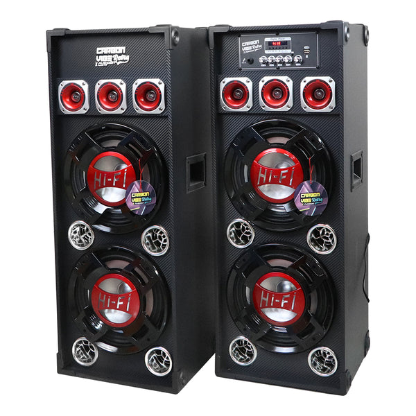 Fussion PBS-3010 JUEGO DE BAFLES ACTIVO Y PASIVO 2X10" CARBON VIBE RETRO 4500W P.M.P.O Limitado a 3 días