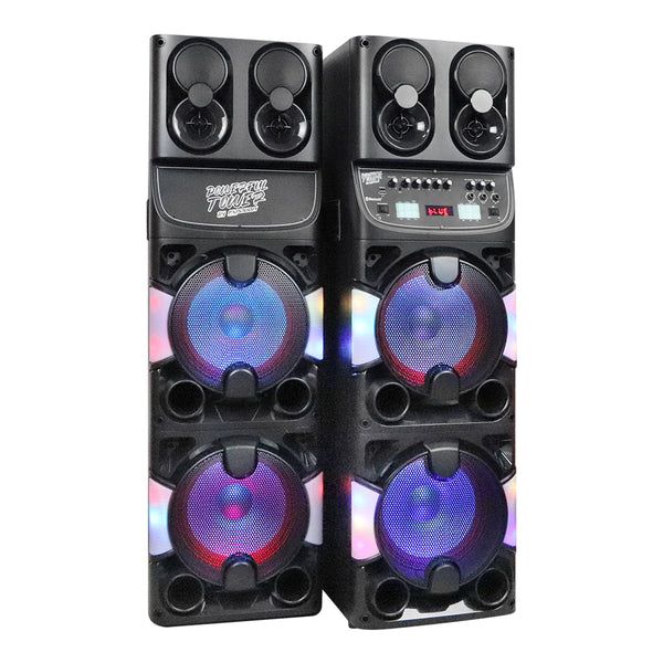 Fussion PBS-10X20007 JUEGO DE BAFLES ACTIVO Y PASIVO 2X10" 10 000W P.M.P.O Ahorra y exporta