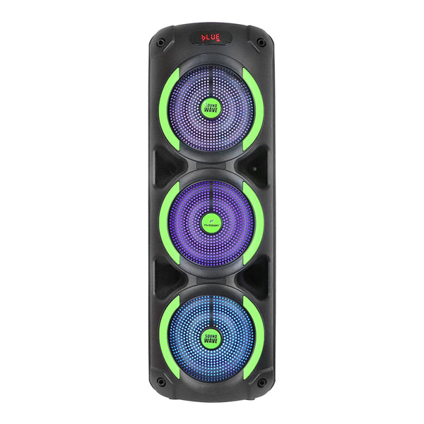 Fussion PBS-8X3005 SOUND WAVE BAFLE AMPLIFICADO 3X8" 20 000W P.M.P.O Descuentos del mes