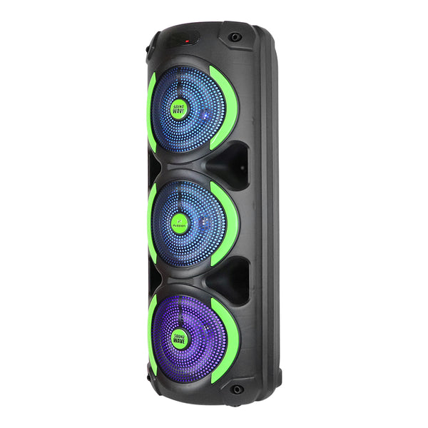 Fussion PBS-8X3005 SOUND WAVE BAFLE AMPLIFICADO 3X8" 20 000W P.M.P.O Descuentos del mes