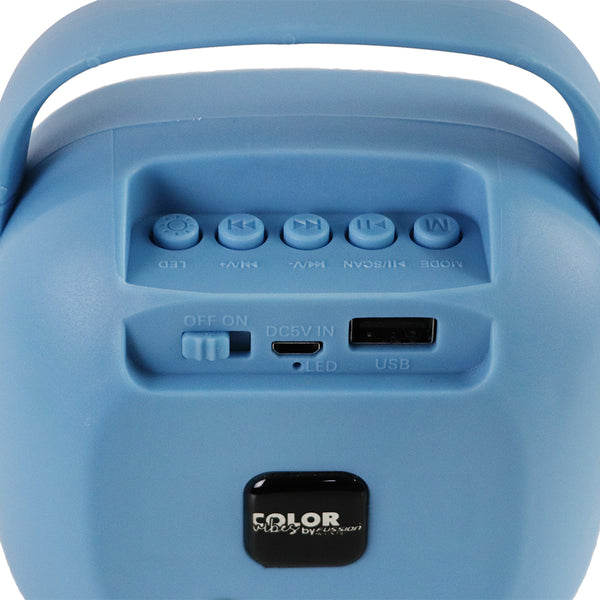 Fussion ISP-2007 Bocina Portátil 2" 5000W P.M.P.O COLOR VIBES Última moda