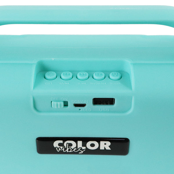 Fussion ISP-22004 Bocina Portátil 2X2" 10 000W P.M.P.O COLOR VIBES Ofertas de temporada